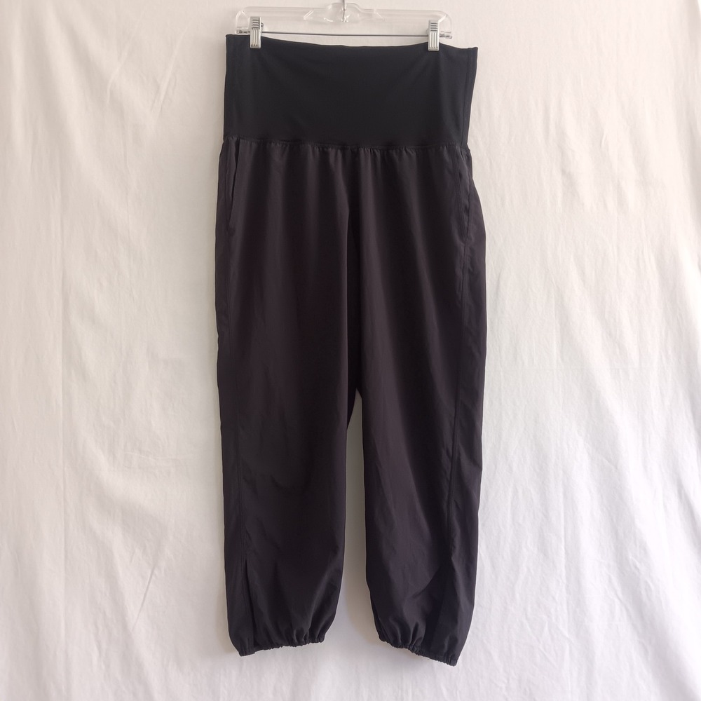 Lululemon Lightweight Foldover Waist Jogger Pant Women 12 *see descrip Black